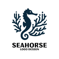 Seahorse Vector Logo Design