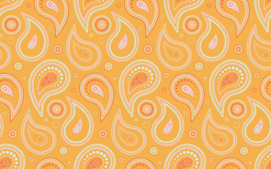 Fototapeta premium Symmetry fabric a wrapping seamless pattern. Floral pattern colors, graphic pastel. Western ethnicity at intricacy decor.