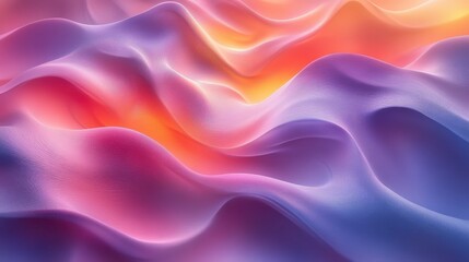 Obraz premium Abstract Colorful Waves in Soft Gradient Tones of Pink and Purple