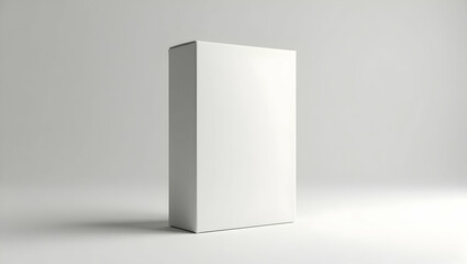 Premium Packaging Mockup, High-Resolution Stock Photo of a Sleek, Rigid White Box for Product Presentation and Branding, Ideal for E-commerce Display