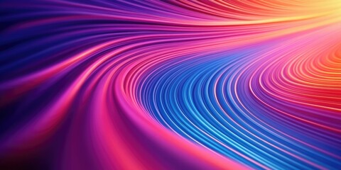 Obraz premium Vibrant, fluid, abstract motion blur design with vivid colors of red, blue, and orange over a dark background.