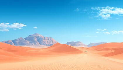 Naklejka premium Desert Landscape Road Trip