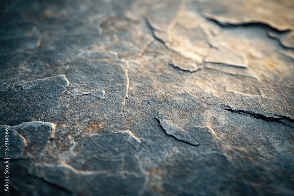 Aufkleber A macro shot reveals the textured surface of dark slate stone with subtle variations in color and depth.