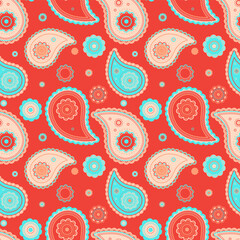 Fototapeta premium Trend sample as minimal paisley. Colours pattern of invitation swirl. Ink surface a nature wrapping.