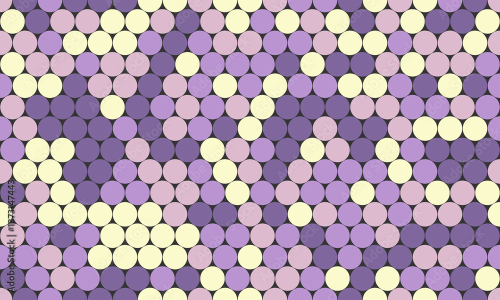 Poster abstract pastel circle pattern. seamless texture of soft purple and cream circles arranged in a dyna