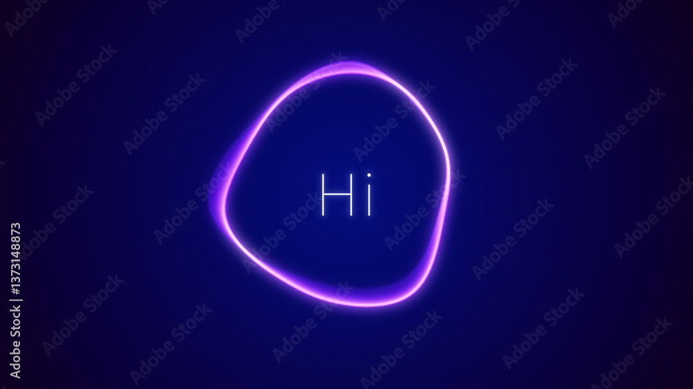 Poster abstract ai text to speech voice generation app concept, smart personal assistant chat bot talking, 