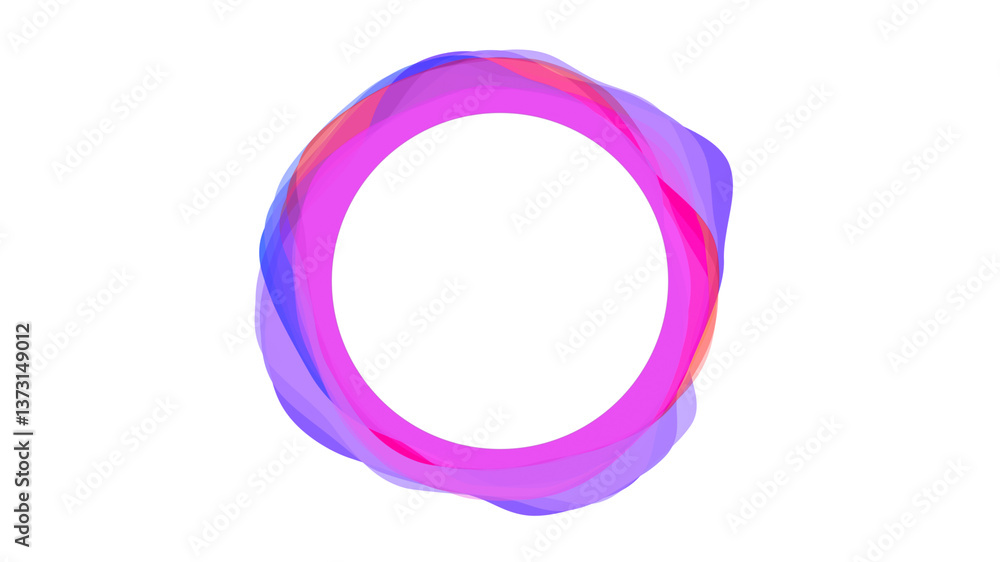 Fototapete abstract colorful circle swirl spectrum, futuristic ai personal assistant app screen, creative scien