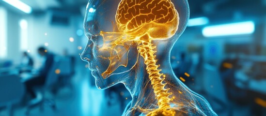 Human Brain and Spine Anatomy: A 3D Medical Visualization