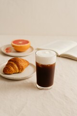 cold brew coffee with coconut cream