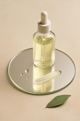 bottle of perfume on white background