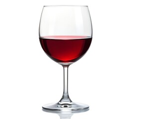 Elegant Red Wine Glass on White Background – High-Quality Stock Image,  High-quality red wine glass isolated on white background—perfect for ads, menus, and designs.