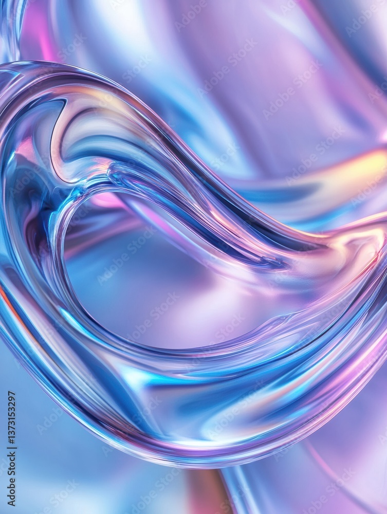 Leinwandbilder vibrant iridescent gasoline swirls create a mesmerizing abstract landscape with smooth gradient tran