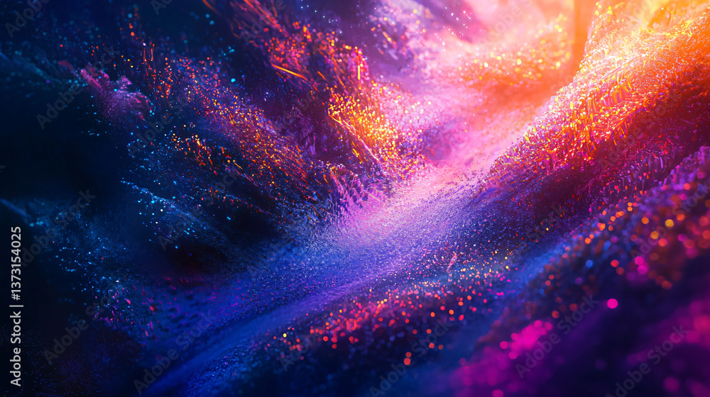 Aufkleber bright and colorful abstract background with dynamic shapes and patterns creating a playful and enga