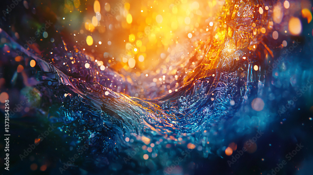 Poster mesmerizing interaction of water and light creating a beautiful reflection on the surface of a calm 
