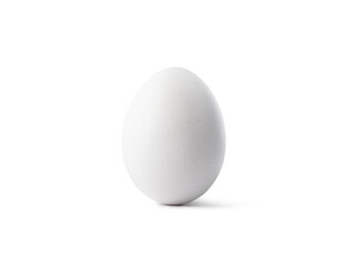 White chicken egg isolated on white background