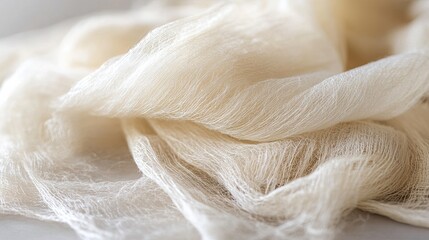 Natural bamboo fiber for handmade work, captured in a close-up studio shot.