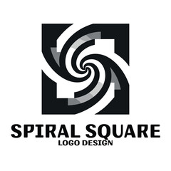 Spiral Square Vector Logo Design