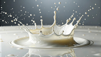 milk splash isolated on white