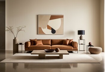 A living room with a sectional couch and a coffee table.