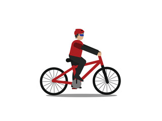 Person riding a bicycle, symbolizing outdoor activity, fitness, and eco-friendly transportation.