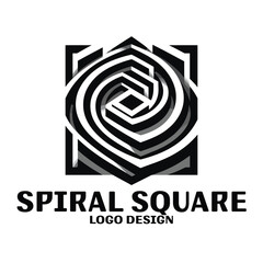 Spiral Square Vector Logo Design
