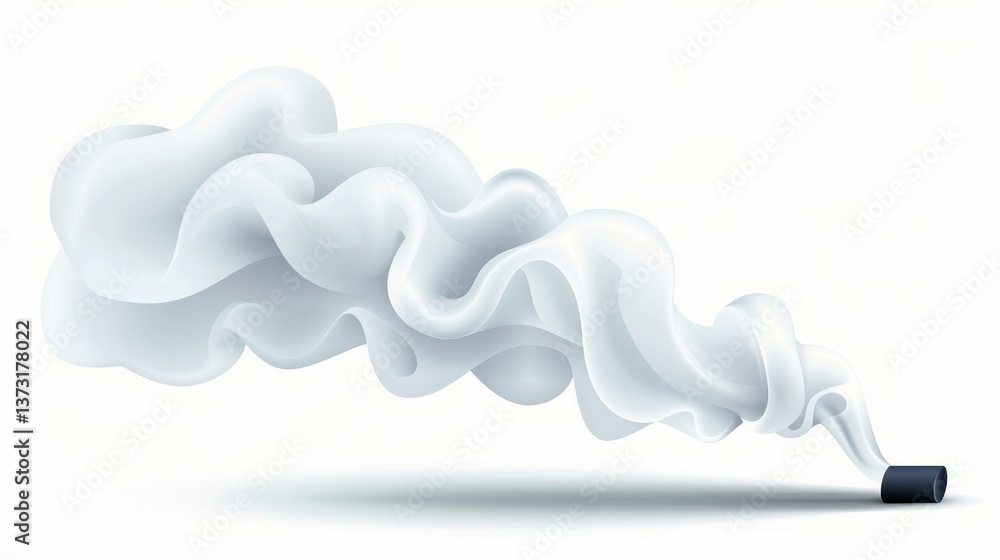 Poster stunning vector smoke cloud on a white backdrop. perfect for creating a mysterious and ethereal desi