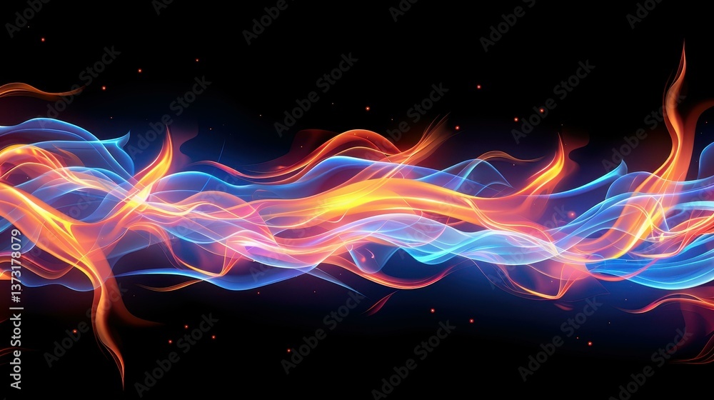 Poster add a touch of warmth with this long horizontal vector flame graphic, perfect for backgrounds and de