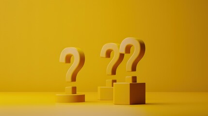 Explore a stunning 3D illustration filled with infinite question marks, creating a unique visual experience on a plane.