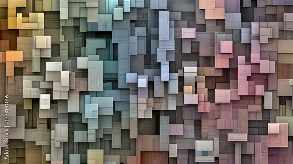 Poster abstract colorful cube pattern background