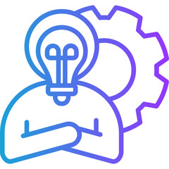 Developing Skills line gradient icon