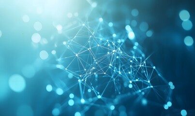 Obraz premium A light blue background with a digital world map and global network connections, representing the concept of international business or connectivity,