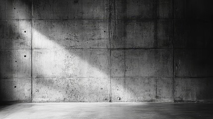 Gritty textured concrete wall. Monochrome industrial background