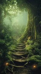 Schapenvacht deken Enchanted Forest Path Mystical Nature Stock Photo © Faiz