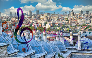 panorama of the city of istanbul