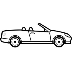 Vintage sports car isolated on white background, luxury design, fast and classic style