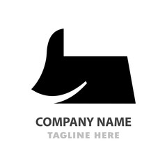 Abstract dog logo design