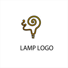 Abstract lamp logo design