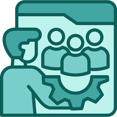 Fototapeta premium Management Functions solid icon