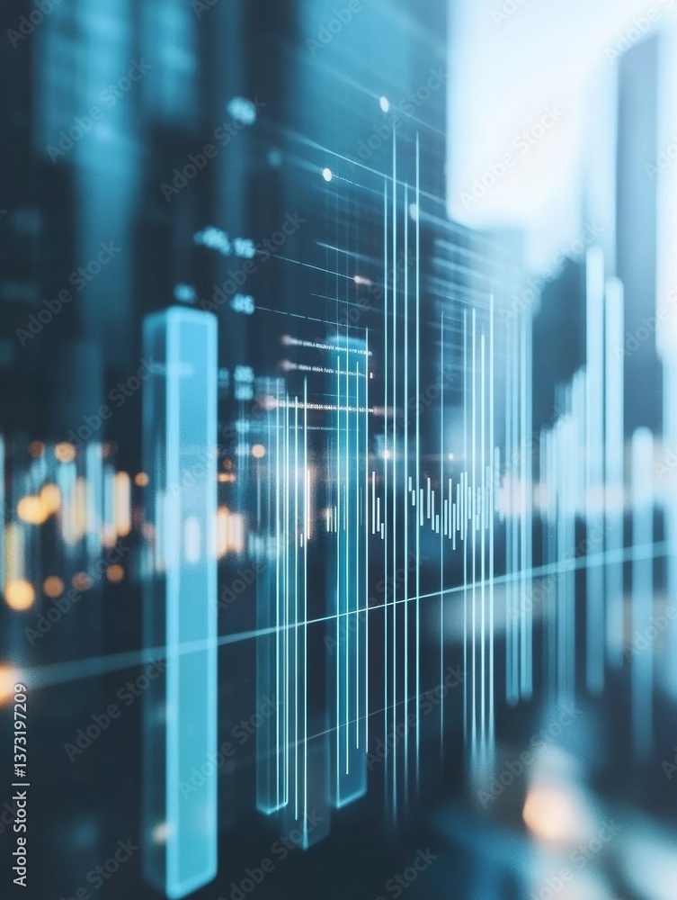 Aufkleber professional background featuring financial graphs and bar charts illustrating e-commerce sales grow