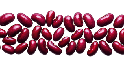 Red beans displayed in an even pattern on a white background