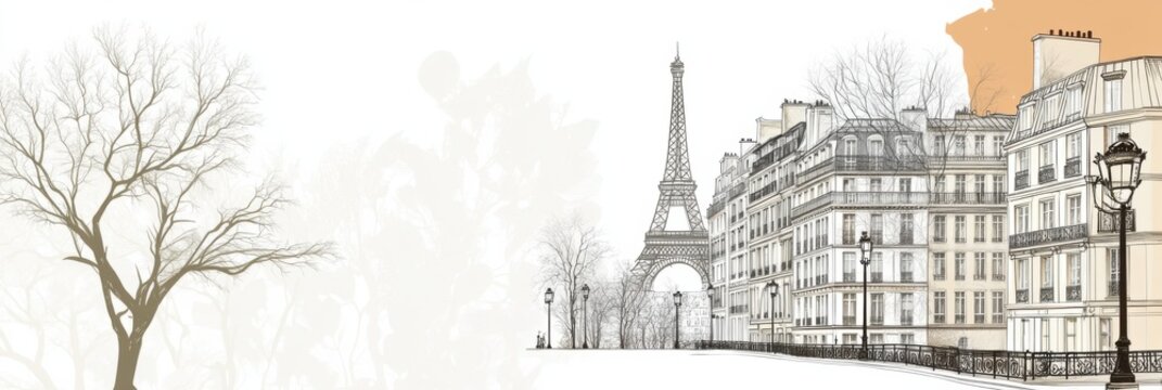 Exploring a charming Parisian boulevard with classic architecture and vintage street lamps