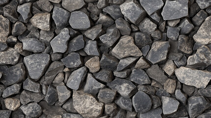 grayscale gravel texture composed of irregularly shaped small stones, with a natural distribution and slight variations in shading