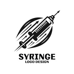Syringe Vector Logo Design
