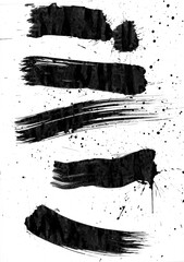 Modern decorative brush design in watercolor, acrylic, brush stroke ,ink, splash, grunge style to...