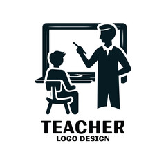 Teacher Vector Logo Design