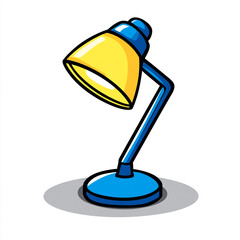 A desk lamp with a flexible arm and round base, featuring a simple and practical cartoon design for modern lighting and workspace use.
