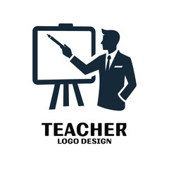 Teacher Vector Logo Design