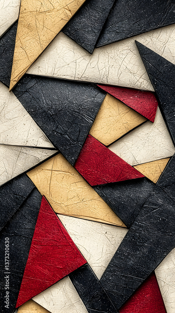 Aufkleber abstract geometric triangle pattern with glitter texture