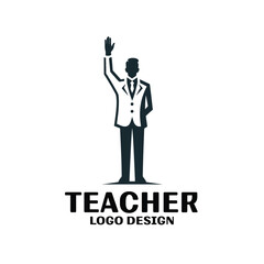 Teacher Vector Logo Design