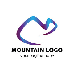 Abstract Mountain Logo Design